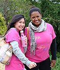 students at breast cancer walk